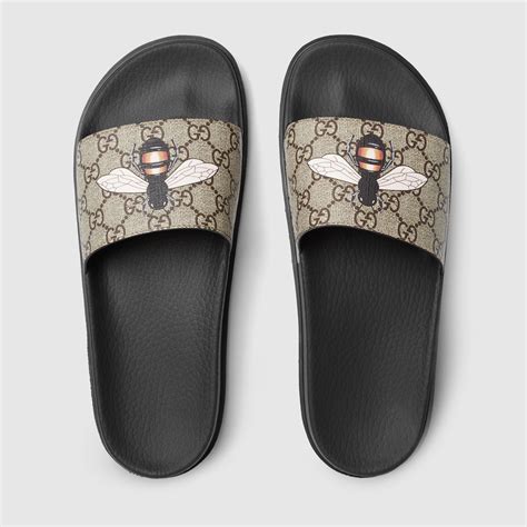 white gucci slides with bee|Gucci sliders pay later.